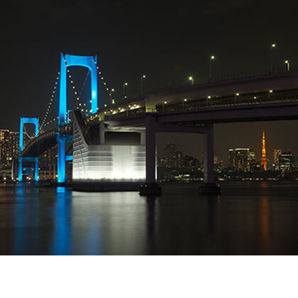 風景　レインボーブリッジ　写真撮影